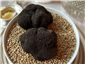 black truffles displayed